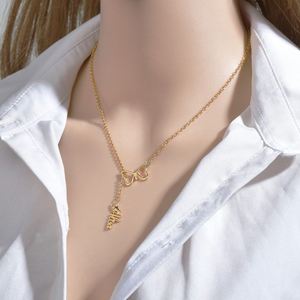 Diy Customize Gold Butterfly <b>Name</b> <b>Necklace</b> Chain Stainless Steel Set Silver Jewelry Personalized <b>Custom</b> - Product Image 4
