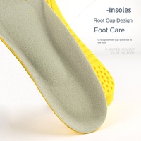 Sol Sepatu Olahraga PU 2-Piece yang Dapat Dipotong, Tebal, Menyerap Guncangan, Penyangga Lengkung Kaki, Nyaman untuk Berlari, YNBG untuk Dewasa