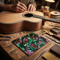 Feuilles de plastique souple en PVC de 3 mm pour la fabrication de pickguards de guitare en nacre laminée, garnitures de guitare et incrustations d'artisanat