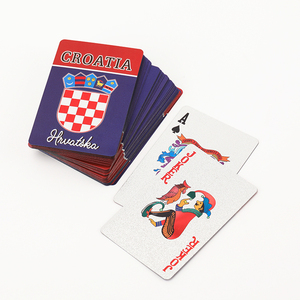 Tùy Chỉnh Croatia Lưu Niệm Chơi Thẻ Poker Không Thấm Nước Thăng Hoa Bạc Nhựa Phương Tây Chơi Thẻ Trò Chơi - Product Image 1