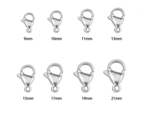 Fermoir Mousqueton en Acier Inoxydable 316L pour Bijoux DIY, Anti-ternissement, Étanche, Vente en Gros