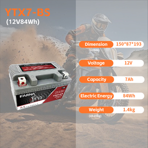 Promotion à durée limitée Cycle de vie plus long 12v 7AH <span class=keywords><strong>YTX7</strong></span> Batterie à ion sodium 84wh pour motos et sous-marins - Product Image 2