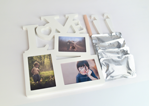 Cadre photo à <span class=keywords><strong>empreinte</strong></span> de main de bébé fait à la main cadre photo à <span class=keywords><strong>empreinte</strong></span> digitale double face cadre photo souvenir de bébé cadeaux pour les enfants - Product Image 2