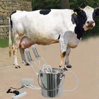Machine à traire manuelle automatique de prise de lait de brebis de vache d'acier inoxydable de 14L machine à traire portative de vache simple