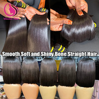 Cheveux Humains Indiens Bruts et Naturels, Ondulés et Longs, Coupés sur Mesure, avec Cuticules Alignées, Tissage de Cheveux Vierge