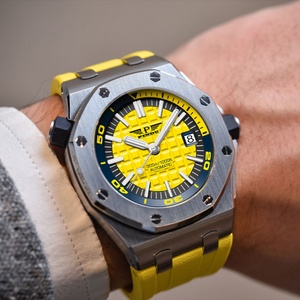 PINDU Brand Sports Manual Mechanical <b>Watch</b> for Men Stainless Steel Case Silicone Band Sapphire Crystal Dial 5BAR Water Resistant - Product Image 2