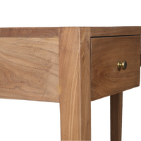 Bureau d'ordinateur à clavier rustique moderne en bois massif récupéré avec 2 tiroirs