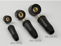 Kit de prises de soudage universelles DKJ - 10-25 Cœurs en cuivre, Coque en caoutchouc résistant à la chaleur pour soudeurs MIG/TIG/Stick