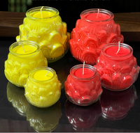 Lilin Aroma Kedelai Berbentuk Bunga, Waktu Pembakaran 72 Jam/48 Jam, Buatan Tangan, Lilin Tahan Lama, Lampu Mentega Dekoratif Rumah