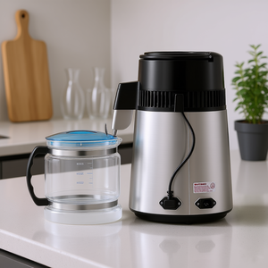 Destilador de Agua de 750W y 4L, Purificador de Acero Inoxidable, Purificador de Agua Pura para el Hogar - Product Image 2