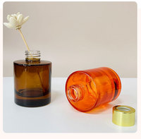 Bouteille diffuseur de couleur cylindrique 100 ml en verre avec bouchon à vis, couleur personnalisée, 100 pièces, bouteille diffuseur de parfum pour la maison