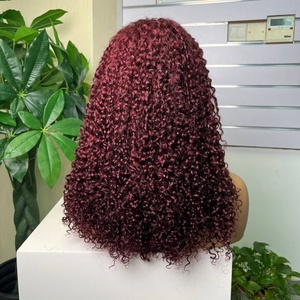Hot Sale Super Double Drawn <b>Pixie</b> Curl Human Hair <b>Wigs</b> 360 Full Lace Raw Hair Vendors Ready to Ship Products - Product Image 3