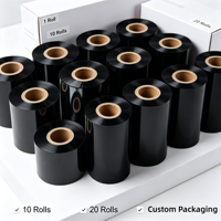 Pita Resin Wax Transfer Termal Industri ck Kompatibel dengan Printer Label HP Oki 110*90 Cina