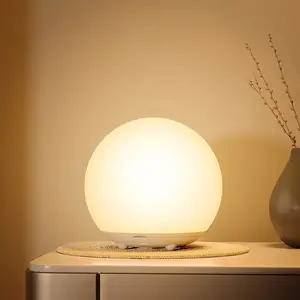 Lámpara regulable con Sensor táctil para dormitorio, luz blanca cálida y nocturna RGB