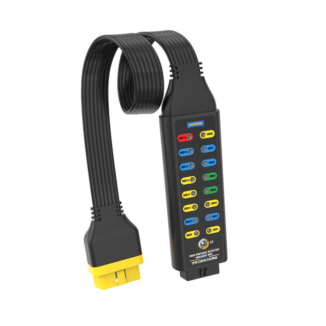 AUTOOL MMT580 OBD II Protocol Detector Breakout Box Diagnostic Tools ECU Power Supply