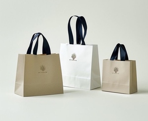 定制印刷标志环保纸袋批发印刷牛皮纸袋高品质纸袋与您自己的标志 - Product Image 2