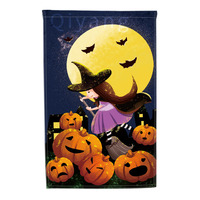 Fabricant vente en gros meilleur prix haute qualité polyester personnalisé Halloween jardin drapeau fanion style impression numérique