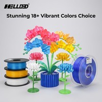 Filament PLA HELLO3D finition soie brillante arc-en-ciel 1,75 mm, dégradé multicolore, matériau d'impression 3D, bobine de 1 kg, 100 % matière vierge