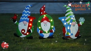 Ngoài Trời Giáng Sinh Trang Trí Kim Loại Sân Dấu Hiệu Và Cổ Cọc <span class=keywords><strong>PP</strong></span> Chất Liệu Bãi Cỏ Đảng Trang Trí Giáng Sinh Sân Trang Trí - Product Image 5