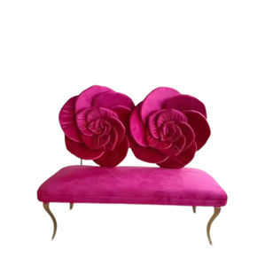 Juego de Sofás de Terciopelo Crema con Patas de Acero Inoxidable de Estilo Moderno, Muebles para Bodas, Decoración del Hogar, Sofá para Eventos y Fiestas para Novios - Product Image 4