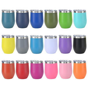 Taza de Café Personalizada de 12 oz, Tazas Térmicas de Acero Inoxidable, Vaso para Vino con Recubrimiento en Polvo de 12 oz, con Tapa Deslizante y Pajita - Product Image 2