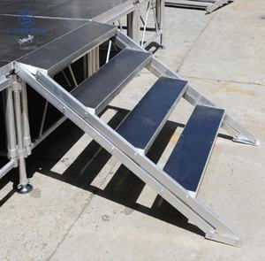 Открытый Регулируемый Алюминиевый Портативный концертный фанерный сценический Подиум платформа с лестницей - Product Image 4