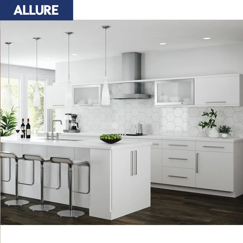 Allure Slimme Complete Sets Multiplex Casa E Cozinha Koninklijke Fabrikanten Acryl Custom Pantry Design Moderne Luxe Keukenkast