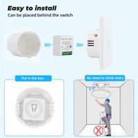 Tuya 16A bricolage WiFi + RF Mini Module commutateur 2 voies Module de relais domotique intelligent fonctionne avec l'application Smart Life Alexa Google Home