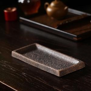 Coarse Pottery <b>Tea</b> Tray Rectangular Dry Brewing Stand For <b>Tea</b> <b>Set</b> - Product Image 4