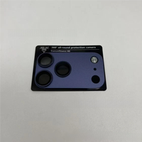 Protection d'objectif d'appareil photo en verre trempé avec revêtement AR, anti-rayures, couverture intégrale pour téléphones à triple caméra