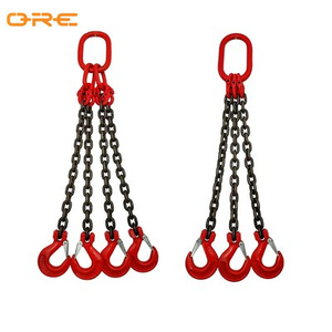 Aanpasbare Vierpoot Heavy Duty G80 Hijskettingsling 8Mm Kwaliteitsborging Staal Mangaan Roestvrijstalen Ijzeren Effen Afwerking - Product Image 4