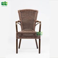 Mobilier de maison en rotin (E1234), ensemble de table, table et chaises en rotin empilables, pour jardin