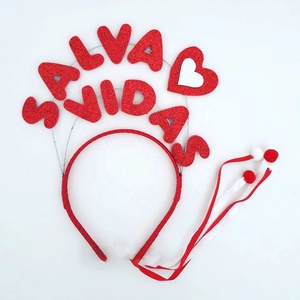 Hot bán colourful salva vidas Headband sequin long lanh Màu Đỏ tóc ban nhạc cho các cô gái phụ kiện - Product Image 1