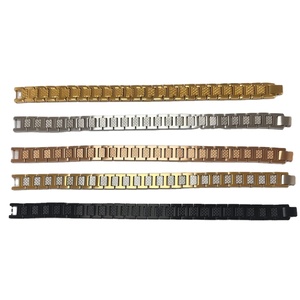 Vòng tay thép không gỉ cao cấp vân cá sấu bán chạy, thiết kế hình học thép titan Germanium, độc đáo và thanh lịch - Product Image 2