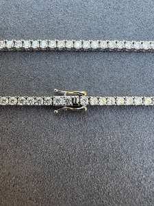 Rinntin MONヒップホップMoissaniteダイヤモンドテニスチェーンシルバーネックレス2MM 3MM 4MM - Product Image 4