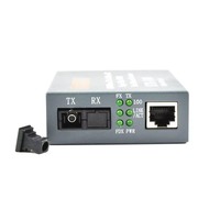 Konverter Media Serat Optik Mode Tunggal HTB-3100 10/100Mbps RJ45 25KM Transceiver Serat Optik CE RoHS untuk CCTV FTTH