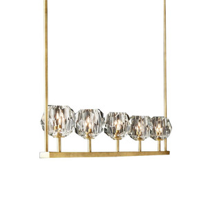 Moderna Sala Da Pranzo Contemporanea Soggiorno Dorato di Cristallo Sfera Di Vetro Lampadario - Product Image 4