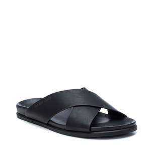 Xti Pantoufles pour hommes 44975 Sandales d'intérieur confortables en cuir noir - Product Image 2