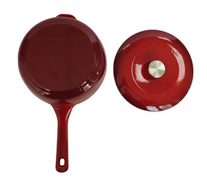 Cacerola Pequeña de <span class=keywords><strong>Hierro</strong></span> Fundido Esmaltado <span class=keywords><strong>con</strong></span> Tapa <span class=keywords><strong>para</strong></span> Pasta, Salsa de Tomate, Mantequilla, Desayuno - Product Image 3