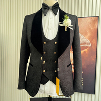 Costume de mariage slim fit 3 pièces, veste, gilet, ensemble complet, blanc, revers châle, un bouton, élégant, costume de marié de luxe, costume pour hommes, blazer