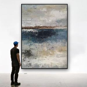 Dipinto a Olio e Acrilico Astratto Moderno Personalizzato <span class=keywords><strong>su</strong></span> <span class=keywords><strong>Tela</strong></span>, Decorazione Murale Originale Fatta a Mano - Product Image 4