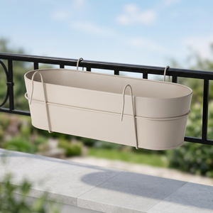 Jardinière rectangulaire en fer enduit de poudre en métal en laiton AK avec poignées pour décor de jardin - Product Image 1