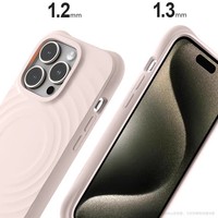 Coques de téléphone portable magnétiques en silicone pour iPhone 17 Pro Max, étui rose en silicone avec coins anti-chute, housses de protection pour téléphone portable – Nouveauté !