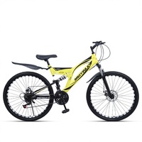 Vélo de montagne à double amortisseur de type K, 21/27 vitesses, avec fourche à ressort et roues de 26 pouces, fourni par l'usine