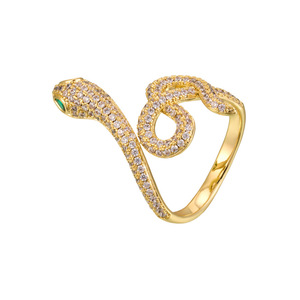 Snake Shape Micro Set Zircon <b>Open</b> <b>Ring</b> For Index Finger Everyday Wear Jewelry - Product Image 5