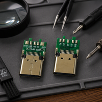 Connecteur USB 3.0 Type C Femelle 24 Broches, Montage sur PCB par Trou SMT, Coque en Acier Inoxydable SUS304, 5A 60W, LCP UL94V-0, Non Blindé, Marque JN