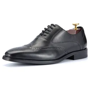 2024 New Style China Suppliers Fashion Male Genuine Leather Dress Shoe Wholesale Formal Oxford Shoes