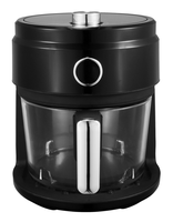 Four à friture sans huile en verre, écran tactile numérique, cuisson sans huile, contrôle de la température et du minuterie, nettoyage facile, modèle de comptoir 360 °   Friteuse à air transparente