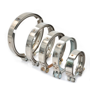 Clip de serrage de tuyau à gorge forte en acier inoxydable boulon pour kit de serrage de bande en <span class=keywords><strong>v</strong></span> d'échappement de tuyau - Product Image 5