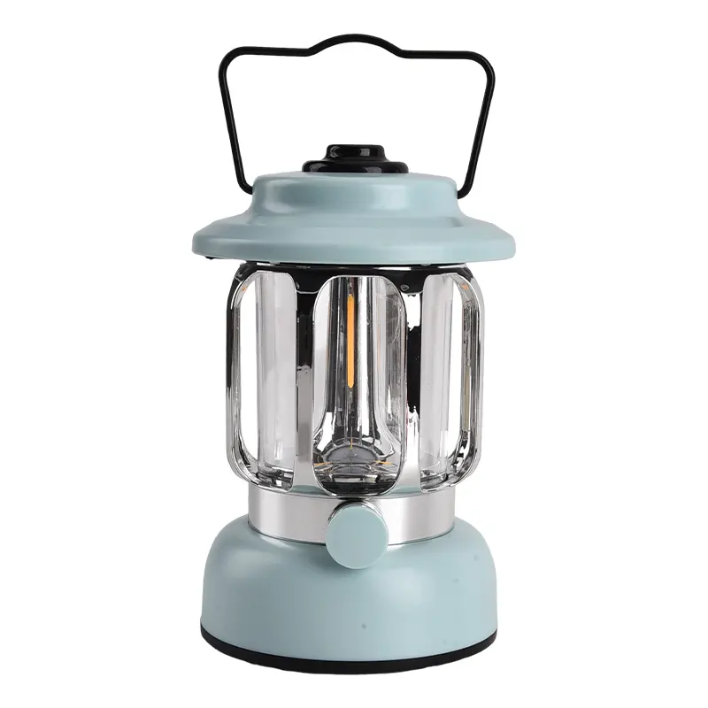 2024 New Design Camping Lantern Retro Led Camping Light Vintage Outdoor Portable Tent Lamp Atmosphere Light Use 4*AA Battery